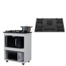 Kit Balcão Cooktop Turim Branco com Fogão Cooktop 5 Bocas Itatiaia - 1