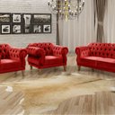 Ver imagem 1 de Conjunto Sofá Duquesa Chesterfield 2 Lugares e 2 Poltronas