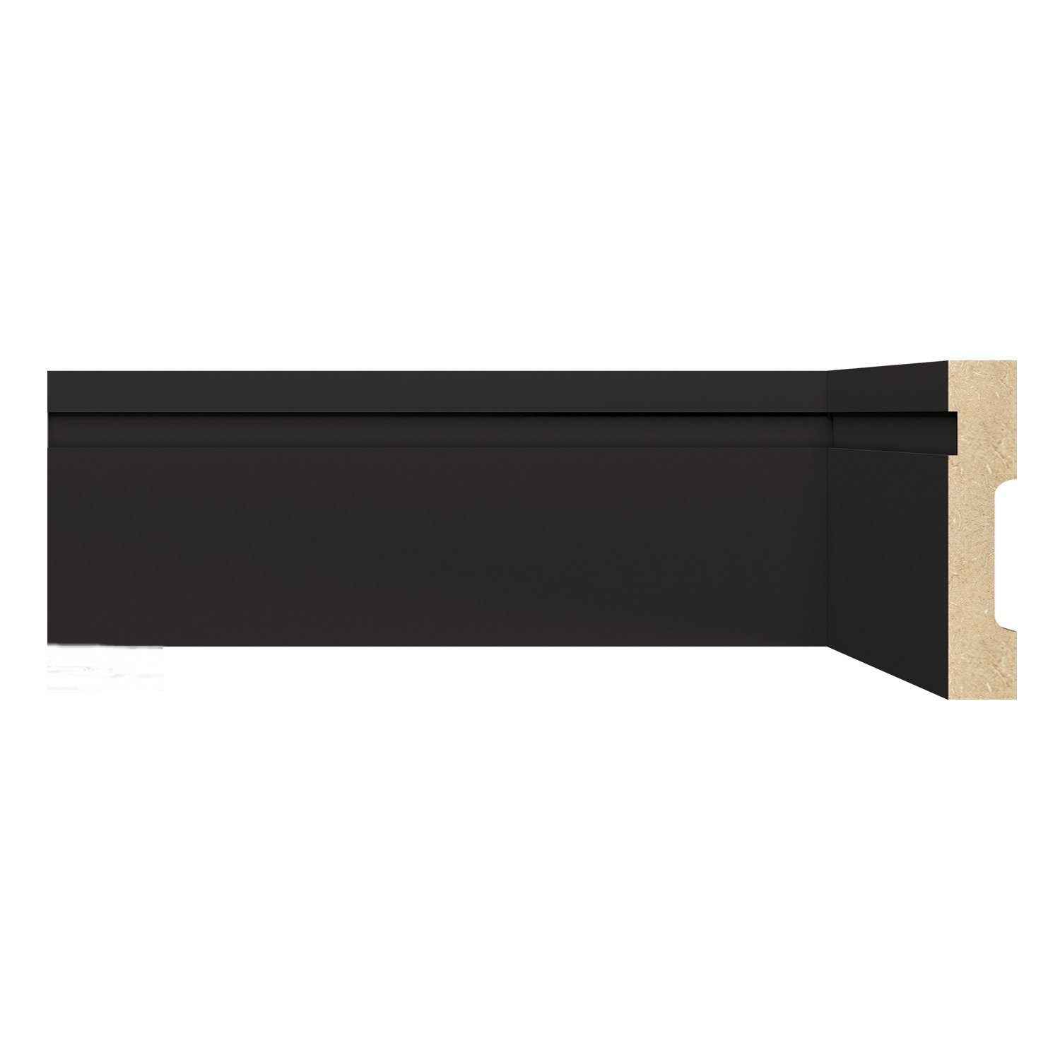 Rodapé de Mdf 8cm X 15mm X 2,40m Guarnição com Friso Moldufama 802 - 2