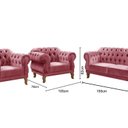 Ver imagem 3 de Conjunto Sofá Duquesa Chesterfield Lugares e 2 Poltronas Rosa