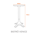 Ver imagem 2 de Mesa Bistro Alta Minimalista 60cm Venice Fratini