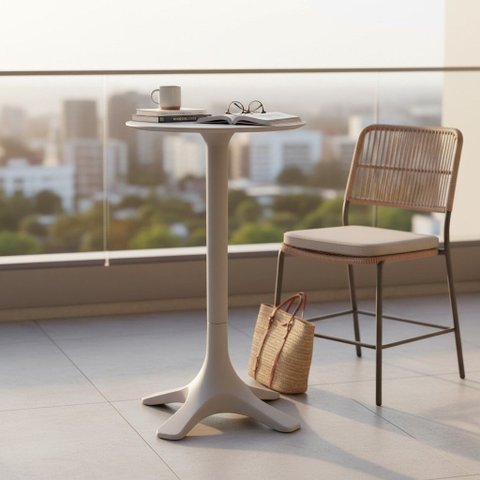 Mesa Bistro Alta Minimalista 60cm Venice Fratini