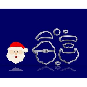 Cortador Papai Noel Modular Mod 3 Tamanho 8 Cm