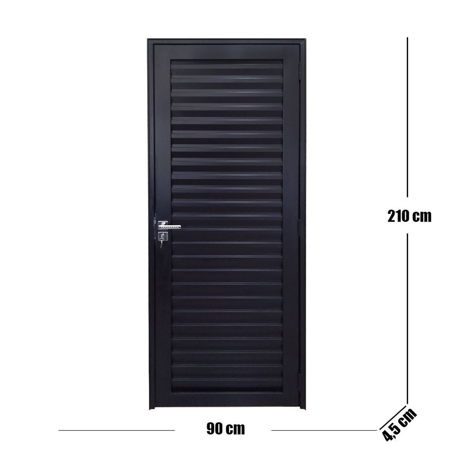 Porta Palheta Maçaneta Premium de Alumínio 210 X 90cm Linha 30 Lado Direito - 3