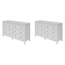 Ver imagem 2 de Kit 2 Cômodas 6 Gavetas para Quarto Infantil Maggiore New Branco