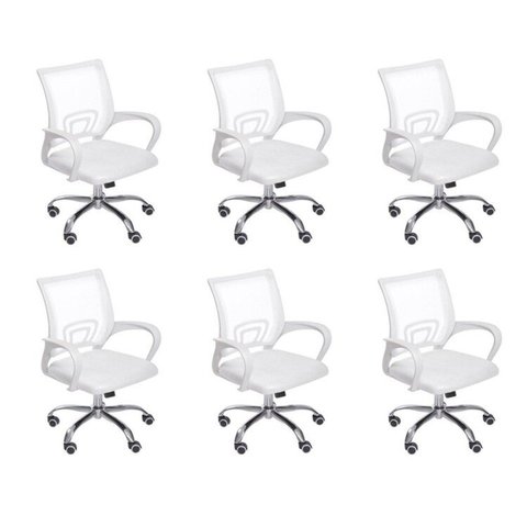 Kit 6 Cadeiras para Escritório Diretor Tela Mesh com Relax Tok 3310