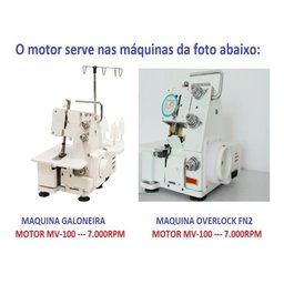 Motor P/ Maquina Costura Overlock Fn2,fn2-7, C/ Acelerador - 2