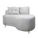 Ver imagem 5 de Sofá Orgânico 2 Lugares Living Grécia 1,45m Linho Bouclê Cinza Sofa Store