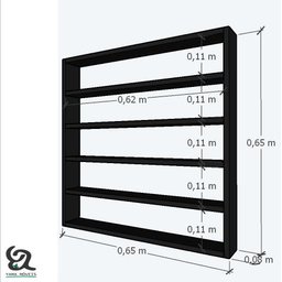 Nicho Organizador Expositor para 200 Esmaltes em Mdf Preto - 3