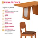 Ver imagem 7 de Mesa de Jantar Carolina 180cm Tampo MDF Canto Copo com 6 Cadeiras Copper