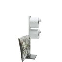 Ver imagem 2 de Papeleira de Chão Quadrada com Reserva e Revista Inox - 4029