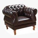 Ver imagem 6 de Conjunto Sofá Duquesa Chesterfield 3 Lugares + 2 Poltronas Marrom Café