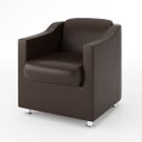 Ver imagem 3 de Kit 4 Poltronas para Recepção Consultorio Médico – Balaqui Cor:Courino Marrom