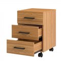 Ver imagem 4 de Kit 2 Gaveteiros 100% Mdf 3 Gavetas com Rodízios 39,5x43cm