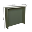 Ver imagem 4 de Bancada Ilha 120cm 100% MDF Cozinha Sevilha Verde/Hill/Cinza Argila