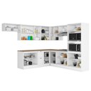 Ver imagem 3 de Cozinha Modulada Unna 10 Peças Torre Quente 2 Fornos e Balcão 120cm Branco com Tampo Mdp - Poliman