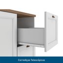 Ver imagem 4 de Cozinha Modulada Unna 10 Peças Torre Quente 2 Fornos e Balcão 120cm Branco com Tampo Mdp - Poliman