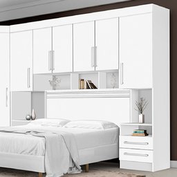 Dormitório Completo Georgia para Cama Box Casal 1,38m Branco J&a - 4