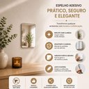 Ver imagem 5 de Espelho Adesivo Acrilico Retangular Espelhado 20x30cm Flexivel sem Furos Autocolante sem Moldura
