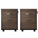 Ver imagem 1 de Kit 2 Gaveteiros Executivo 3 Gavetas com Rodinhas e Chave para Escritório