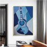 Quadro Decorativo Pablo Picasso Arte Cubista De Quitarra:150x100/DOURADA - 5