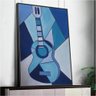 Quadro Decorativo Pablo Picasso Arte Cubista De Quitarra:150x100/DOURADA - 4