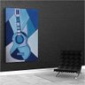 Quadro Decorativo Pablo Picasso Arte Cubista De Quitarra:150x100/DOURADA - 2