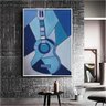 Quadro Decorativo Pablo Picasso Arte Cubista De Quitarra:150x100/DOURADA - 7