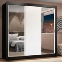 Ver imagem 1 de Guarda-roupa Casal Madesa Lyon Plus 3 Portas de Correr com Espelhos 4 Gavetas