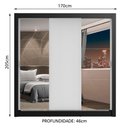 Ver imagem 4 de Guarda-roupa Casal Madesa Lyon Plus 3 Portas de Correr com Espelhos 4 Gavetas