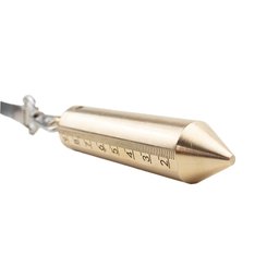 Trena de Profundidade para Tanque Fita em Aço Inoxidável 30m Prumo Latão Graduado e Cabo de Aterrame - 3