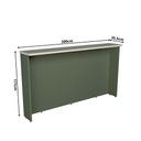 Ver imagem 4 de Bancada Ilha 200cm 100% MDF Cozinha Sevilha Verde/Hill/Cinza
