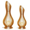 Ver imagem 2 de Abajur Grande de Chão Ana Maria Mdf Luminária - Mdf Cru-tamanho:kit com 3 - 90x28cm, 75x23cm e