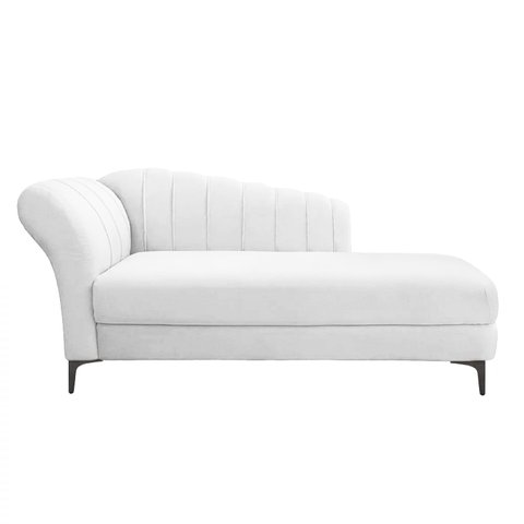 Divã Dani 1,40m Suede Branco - Dominic Decor