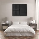 Ver imagem 1 de Janela Veneziana de Alumínio 3 Folhas 100x80cm com Grade Linha Modular Preto Esquadrias Bergamo