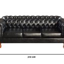 Ver imagem 2 de Conjunto Sofá Duquesa Chesterfield 3 Lugares + 2 Poltronas Preto