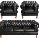 Ver imagem 1 de Conjunto Sofá Duquesa Chesterfield 3 Lugares + 2 Poltronas
