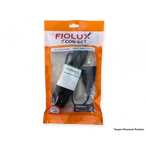Extensao Fiolux Prolongador 03m Tripolar Preto 10a