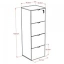 Ver imagem 2 de Kit 2 Gaveteiros Arquivo 4 Gavetas para Pastas Suspensas Kuadra Espresso Móveis