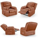 Ver mais imagens de Poltrona do Papai Reclinável Sala de Cinema Madrid Elétrica Touch USB PU Caramelo Brilho G26 Gran Be