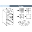 Ver imagem 6 de Kit 2 Gaveteiros Carrinho de Maquiagem 4 Gavetas PE2009 Branco