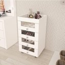 Ver imagem 4 de Kit 2 Gaveteiros Carrinho de Maquiagem 4 Gavetas PE2009 Branco