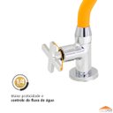 Ver imagem 5 de Torneira de Cozinha Gourmet Laranja Mesa Bica Móvel Inox Silicone Arejador Articulado 1/4 de Volta