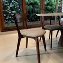 Ver mais imagens de Kit 2 Cadeiras Sala de Jantar de Madeira Coleção Scandian Marrom/Amendoado