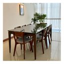Ver imagem 7 de Kit 2 Cadeiras Sala de Jantar de Madeira Coleção Scandian Marrom/Amendoado
