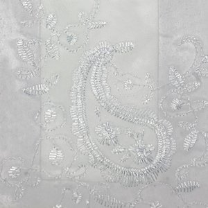 Cortina Voil Bordado com Forro 100% Blackout 5,20 M X 2,50 M Vitti Ambientes Branco