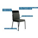 Ver imagem 3 de Cadeira de Cozinha Duo 1739 Aço Kit 2 Uni Cobre/linho Areia/courino Caramelo - Carraro