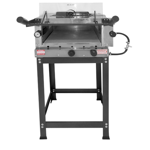 Forno de Pizza Industrial Grill de Cavalete À Gás com Infra Vermelho 45x45cm Inox - Mr Fogões