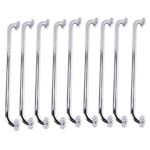Alça Barra de Apoio Inox 70cm Kit 9 Unidades Idoso Cadeirante Deficiente Acessibilidade Banheiro Par