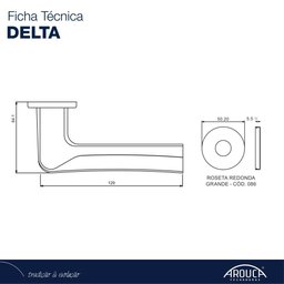 Arouca - Fechadura Externa Delta 1086589/55-z Zbt - 3